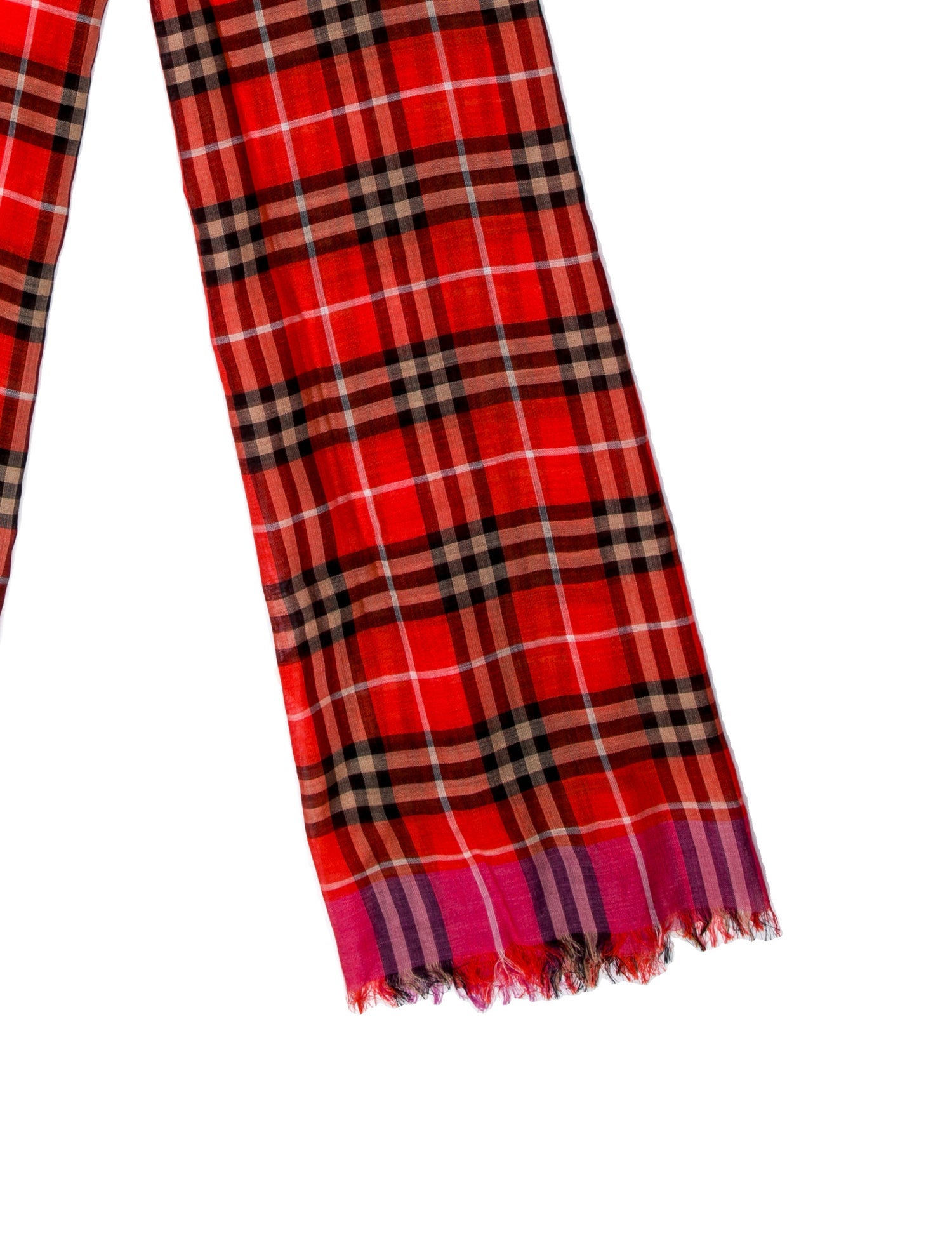 Burberry Wool Nova Check Pattern Scarf